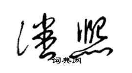 梁錦英潘熙草書個性簽名怎么寫