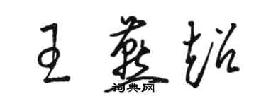 駱恆光王燕超草書個性簽名怎么寫