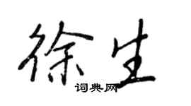 王正良徐生行書個性簽名怎么寫