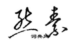 駱恆光熊素草書個性簽名怎么寫