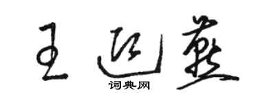 駱恆光王迎燕草書個性簽名怎么寫