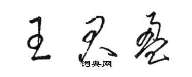 駱恆光王君盈草書個性簽名怎么寫