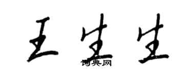 王正良王生生行書個性簽名怎么寫