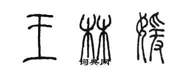 陳墨王林媛篆書個性簽名怎么寫