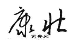 駱恆光康壯草書個性簽名怎么寫