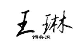 王正良王琳行書個性簽名怎么寫