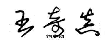 朱錫榮王奇真草書個性簽名怎么寫