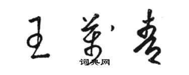 駱恆光王萬青草書個性簽名怎么寫