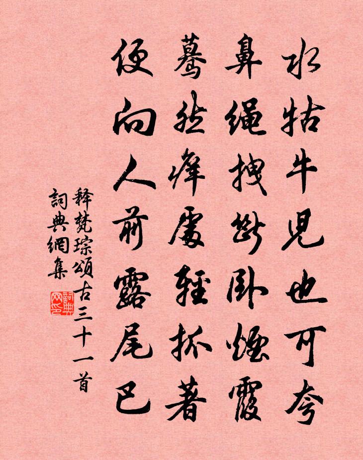 釋梵琮頌古三十一首書法作品欣賞