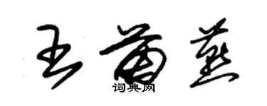 朱錫榮王苗燕草書個性簽名怎么寫