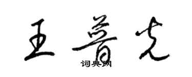 梁錦英王普光草書個性簽名怎么寫