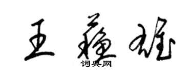 梁錦英王蘇雄草書個性簽名怎么寫