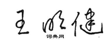 駱恆光王明健草書個性簽名怎么寫