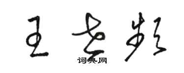 駱恆光王世頻草書個性簽名怎么寫