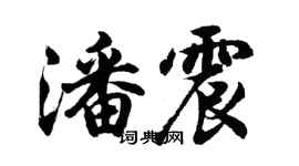 胡問遂潘震行書個性簽名怎么寫