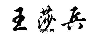 胡問遂王莎兵行書個性簽名怎么寫