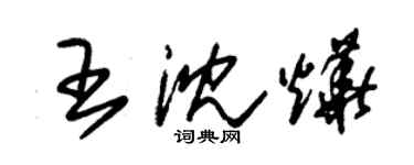 朱錫榮王沈燁草書個性簽名怎么寫