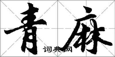 胡問遂青麻行書怎么寫