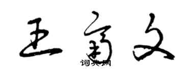 曾慶福王齊文草書個性簽名怎么寫