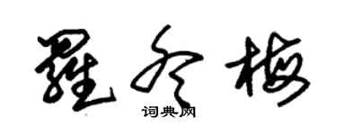 朱錫榮羅冬梅草書個性簽名怎么寫