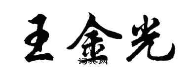 胡問遂王金光行書個性簽名怎么寫