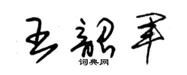 朱錫榮王韶軍草書個性簽名怎么寫