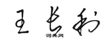 駱恆光王長利草書個性簽名怎么寫