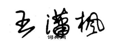 朱錫榮王瀟楓草書個性簽名怎么寫