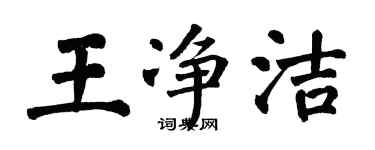 翁闓運王淨潔楷書個性簽名怎么寫