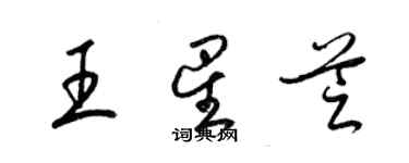 梁錦英王星芝草書個性簽名怎么寫