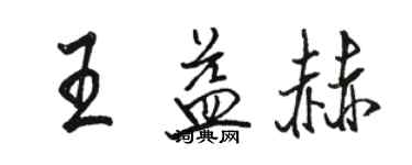 駱恆光王益赫行書個性簽名怎么寫