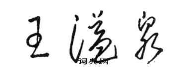 駱恆光王溢泉草書個性簽名怎么寫