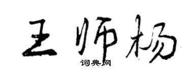 曾慶福王師楊行書個性簽名怎么寫