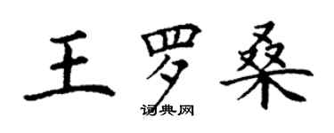 丁謙王羅桑楷書個性簽名怎么寫