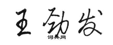 駱恆光王勁發行書個性簽名怎么寫