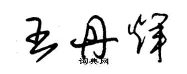 朱錫榮王丹輝草書個性簽名怎么寫