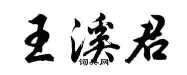 胡問遂王溪君行書個性簽名怎么寫