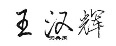 駱恆光王漢輝行書個性簽名怎么寫