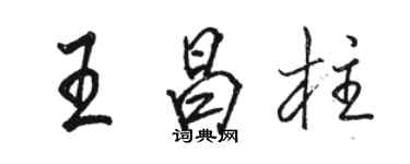 駱恆光王昌柱行書個性簽名怎么寫