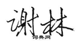 駱恆光謝林行書個性簽名怎么寫