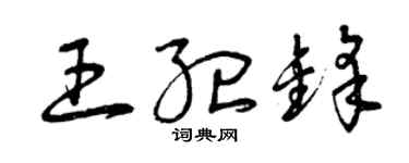 曾慶福王紀鋒草書個性簽名怎么寫