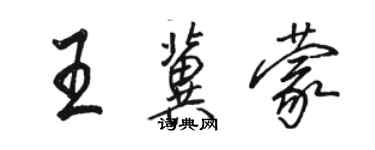 駱恆光王冀蒙行書個性簽名怎么寫