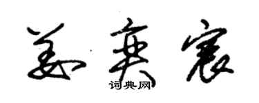 朱錫榮姜奕宸草書個性簽名怎么寫