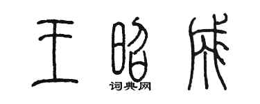 陳墨王昭成篆書個性簽名怎么寫