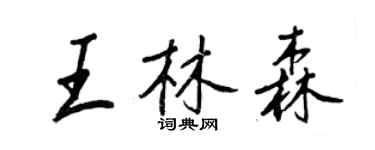 王正良王林森行書個性簽名怎么寫