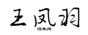 曾慶福王鳳羽行書個性簽名怎么寫