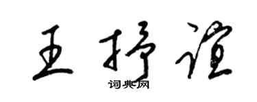 梁錦英王抒誼草書個性簽名怎么寫