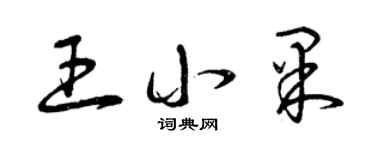 曾慶福王小果草書個性簽名怎么寫