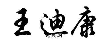 胡問遂王迪康行書個性簽名怎么寫