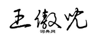 曾慶福王傲兒草書個性簽名怎么寫